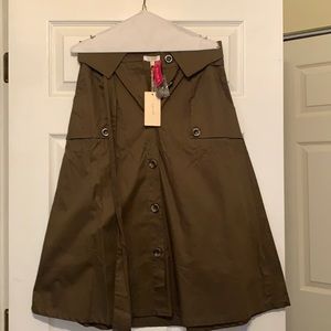 NWT- Button Down Skirt and Belt